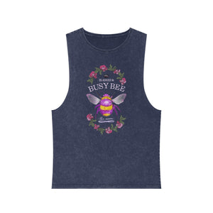 Blessed & Busy Bee - Unisex Stonewash Tank Top