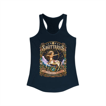 Sagittarius Zodiac Women's Racerback Tank – Ornate Archer Artwork