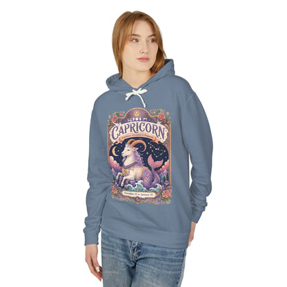 Capricorn Zodiac Hooded Sweatshirt – Enchanted Sea Goat Artwork