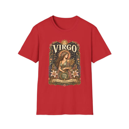 Virgo Zodiac Softstyle T-Shirt – Celestial Maiden Artwork