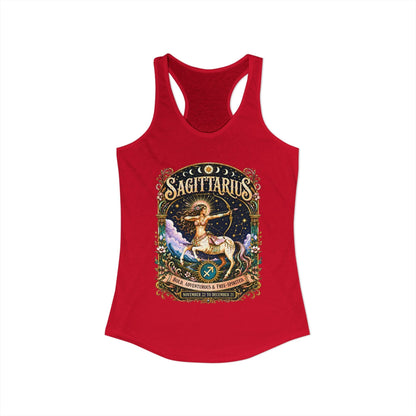 Sagittarius Zodiac Women's Racerback Tank – Ornate Archer Artwork