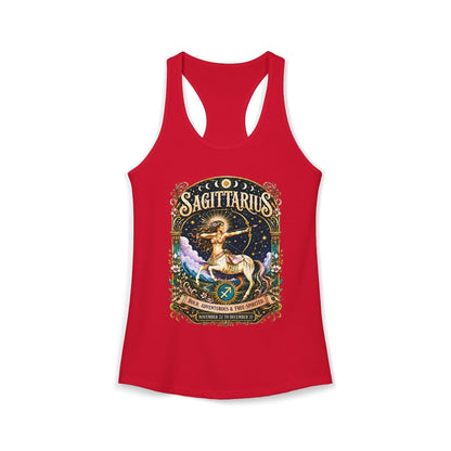 Sagittarius Zodiac Women's Racerback Tank – Ornate Archer Artwork