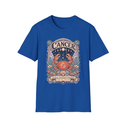 Cancer Zodiac Softstyle T-Shirt – Celestial Crab Artwork