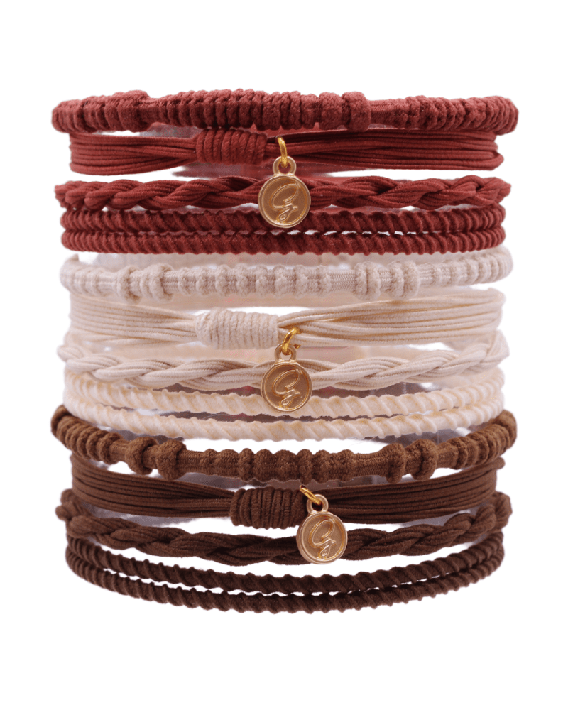 Hanalei Hair Tie Bracelet Set - Waterproof No-Snag Elastic Stacks - Spirit Nest