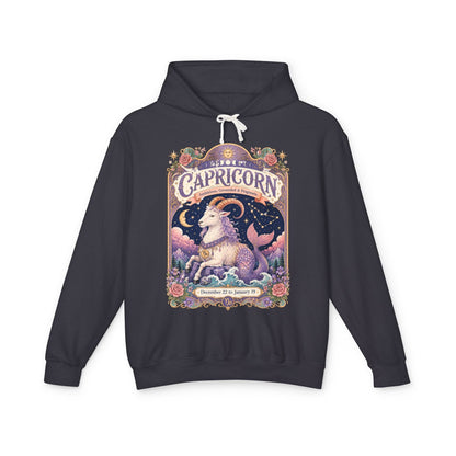 Capricorn Zodiac Hooded Sweatshirt – Enchanted Sea Goat Artwork