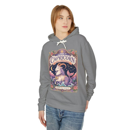 Capricorn Zodiac Hooded Sweatshirt – Enchanted Sea Goat Artwork