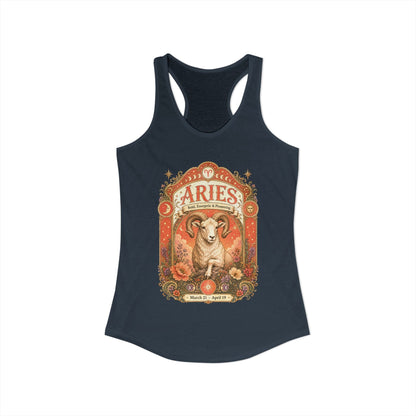 Aries Zodiac Women's Racerback Tank – Ornate Ram Artwork