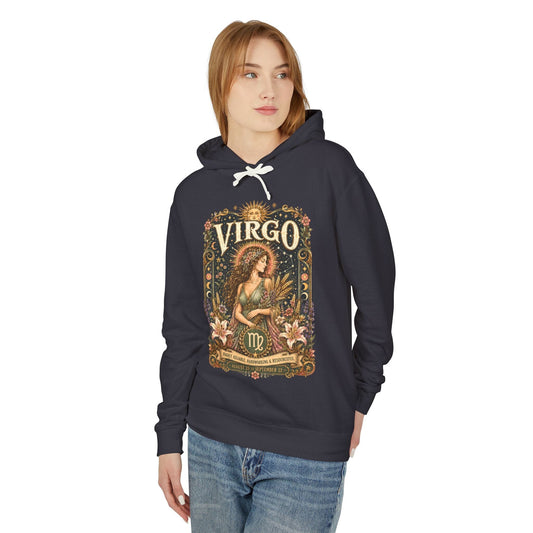 Virgo Zodiac Hooded Sweatshirt – Enchanted Maiden Artwork