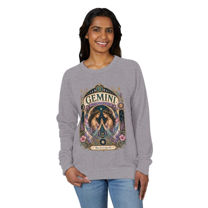 Gemini Zodiac Raglan Sweatshirt – Ethereal Twins Artwork