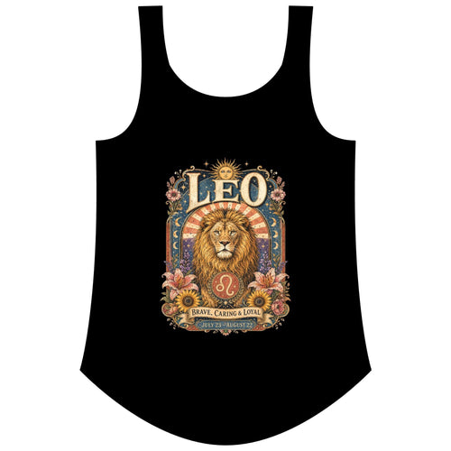 Leo Zodiac Women's Festival Tank Top – Vintage Lion Astrology Tank