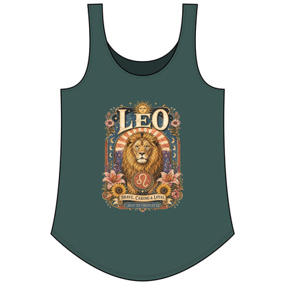 Leo Zodiac Women's Festival Tank Top – Vintage Lion Astrology Tank