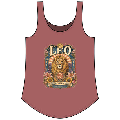 Leo Zodiac Women's Festival Tank Top – Vintage Lion Astrology Tank
