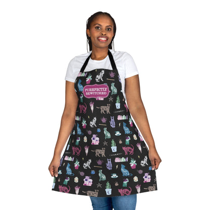 Cats Purrfectly Bewitched Kitchen Apron