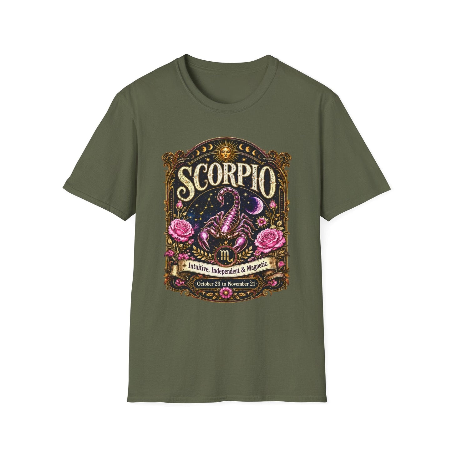 Scorpio Zodiac Softstyle T-Shirt – Celestial Scorpion Artwork