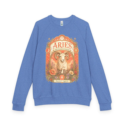 Aries Zodiac Raglan Sweatshirt – Ethereal Ram Artwork