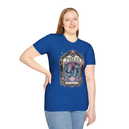 Pisces Zodiac Softstyle T-Shirt – Celestial Fish Artwork