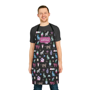 Cats Purrfectly Bewitched Kitchen Apron