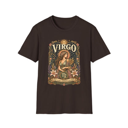 Virgo Zodiac Softstyle T-Shirt – Celestial Maiden Artwork