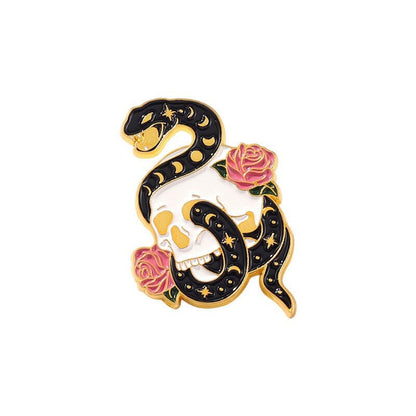 Gothic Snake Enamel Pin Set