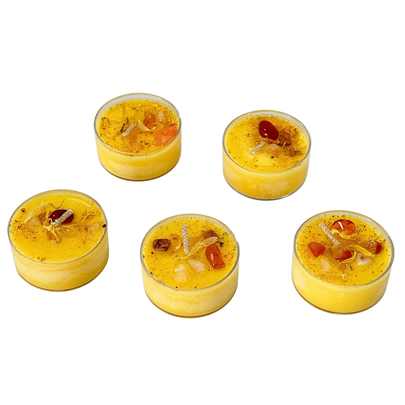 Golden Glow Tea Light Candle Set