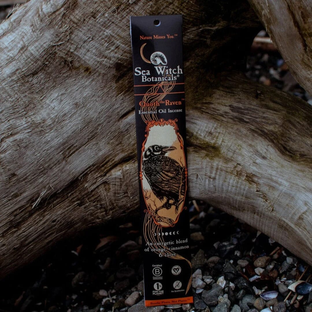 All-Natural Incense: Quoth the Raven - with Orange, Cinnamon, Clove Essential Oils