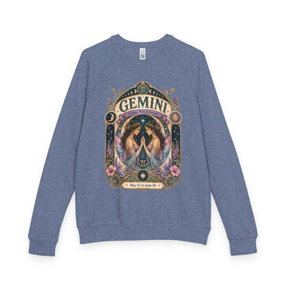Gemini Zodiac Raglan Sweatshirt – Ethereal Twins Artwork