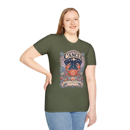 Cancer Zodiac Softstyle T-Shirt – Celestial Crab Artwork