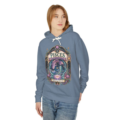 Pisces Zodiac Hooded Sweatshirt – Enchanted Fish Artwork