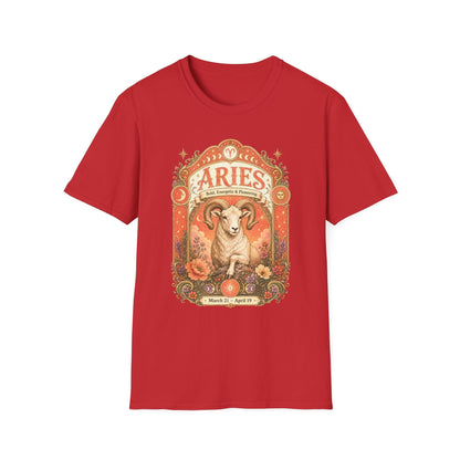 Aries Zodiac Softstyle T-Shirt – Celestial Ram Artwork