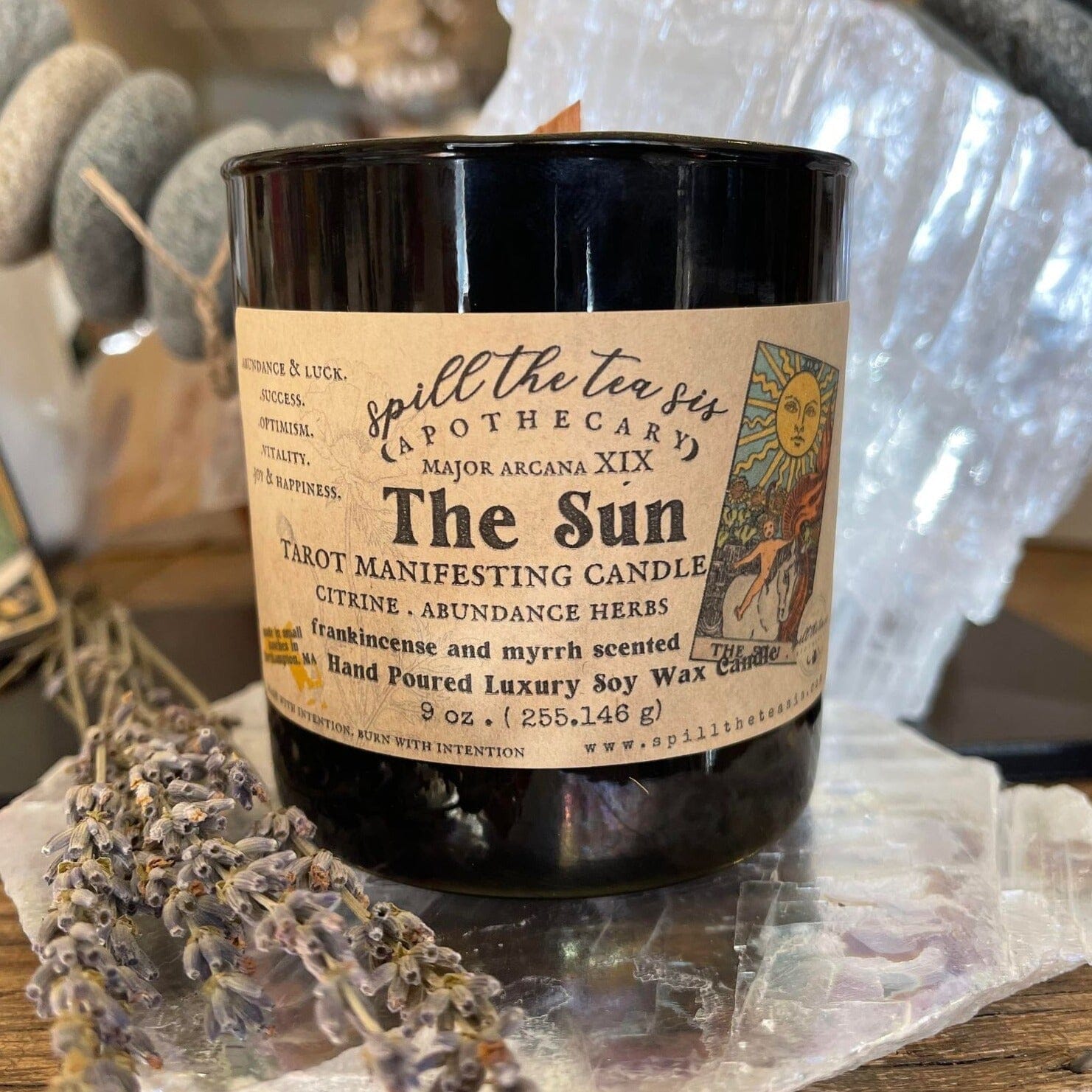 The Sun Tarot Card Intention Soy Wax Candle - 9oz - Spirit Nest