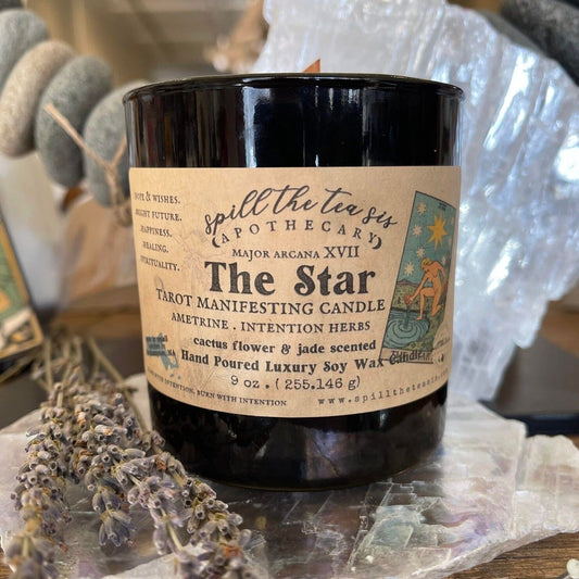 The Star Tarot Card Intention Soy Wax Candle - 9oz - Spirit Nest