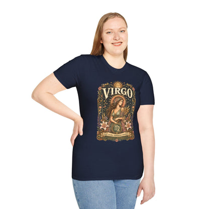 Virgo Zodiac Softstyle T-Shirt – Celestial Maiden Artwork