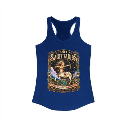 Sagittarius Zodiac Women's Racerback Tank – Ornate Archer Artwork