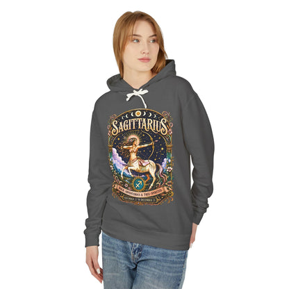 Sagittarius Zodiac Hooded Sweatshirt – Enchanted Archer Artwork