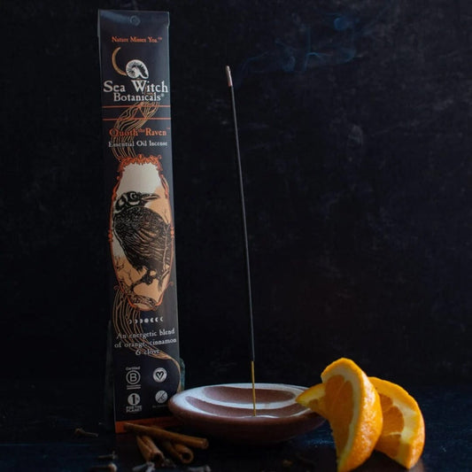 All-Natural Incense: Quoth the Raven - with Orange, Cinnamon, Clove Essential Oils