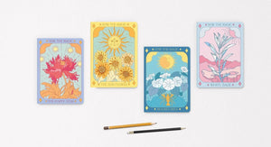 Poppy Star Tarot Card Journal Notebook