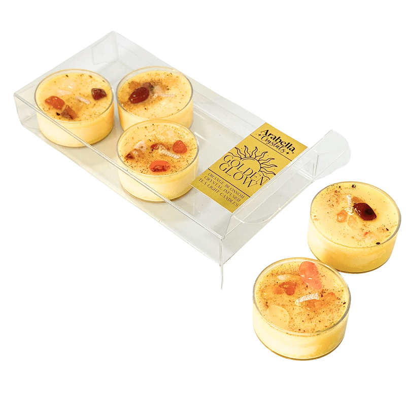 Golden Glow Tea Light Candle Set