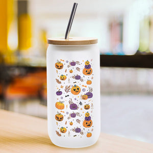 Pumpkin Patch Frosted Glass Cups