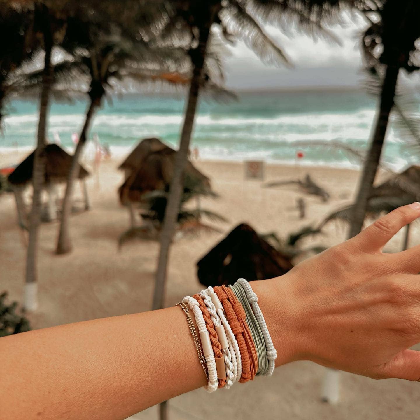 Laguna Hair Tie Bracelet Set - Waterproof No-Snag Elastic Stacks - Spirit Nest