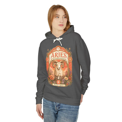 Aries Zodiac Hooded Sweatshirt – Enchanted Ram Artwork