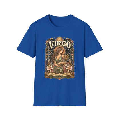 Virgo Zodiac Softstyle T-Shirt – Celestial Maiden Artwork
