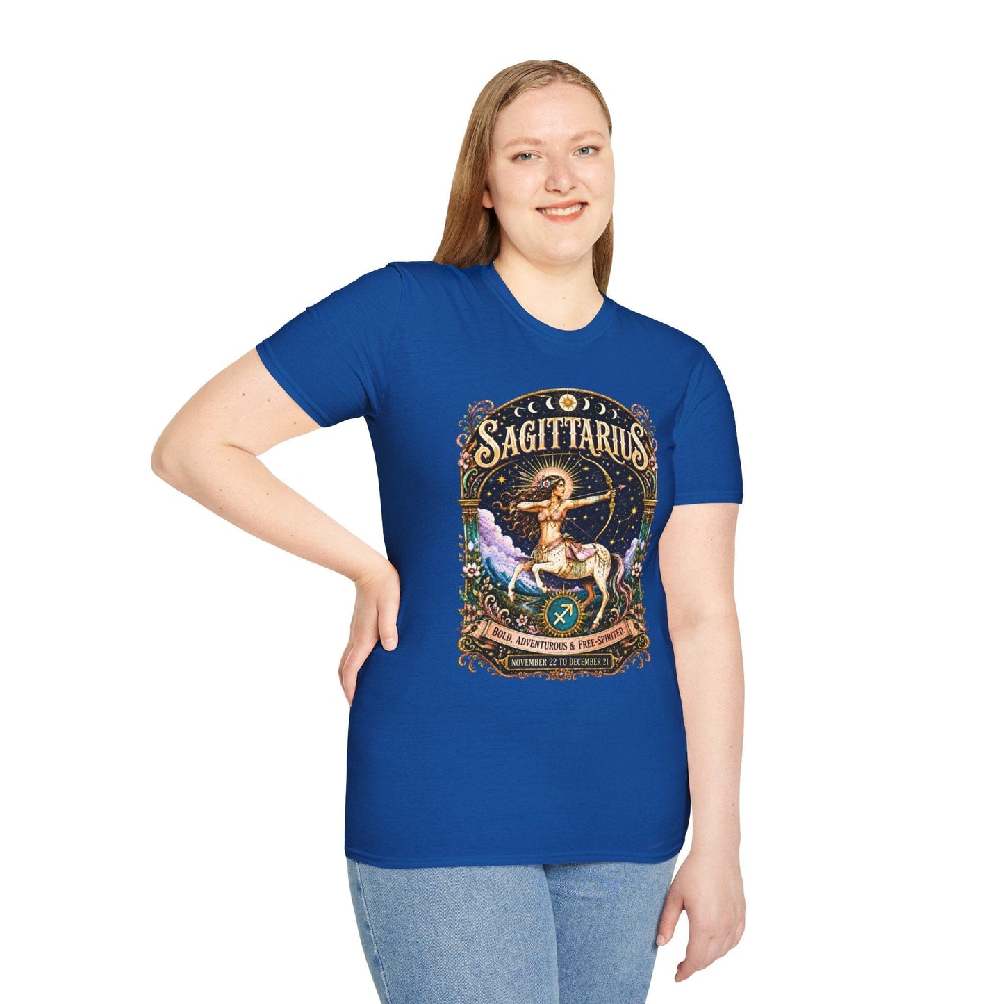 Sagittarius Zodiac Softstyle T-Shirt – Celestial Archer Artwork