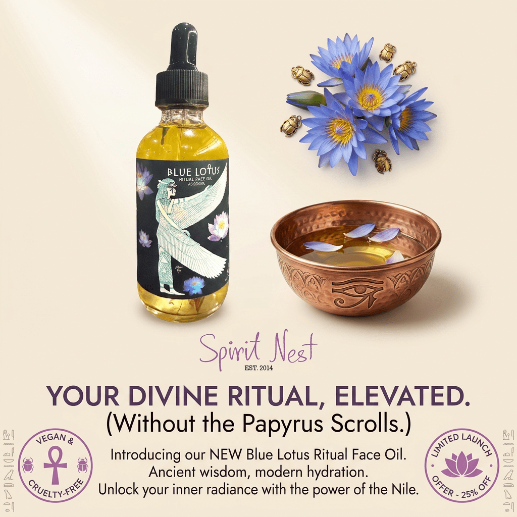 Blue Lotus Ritual Face Oil | Sacred Egyptian Elixir for Glow, Deep Calm & Spiritual Awakening 🩵🌿