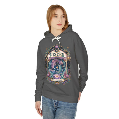 Pisces Zodiac Hooded Sweatshirt – Enchanted Fish Artwork