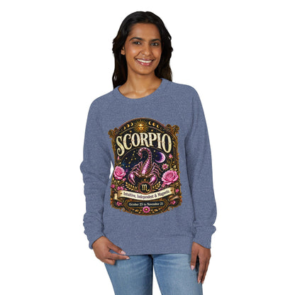 Scorpio Zodiac Raglan Sweatshirt – Ethereal Scorpion Artwork