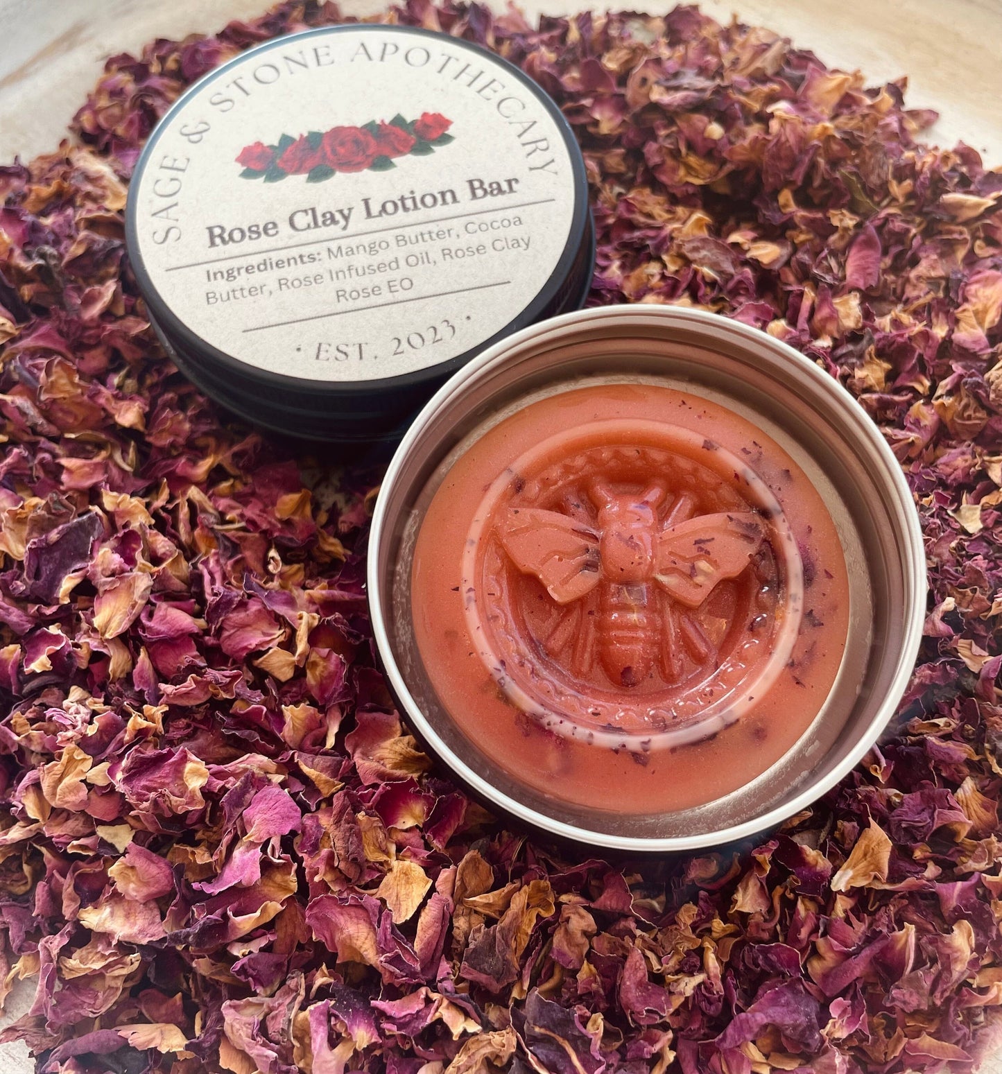 Rose Clay Lotion Bar - Spirit Nest