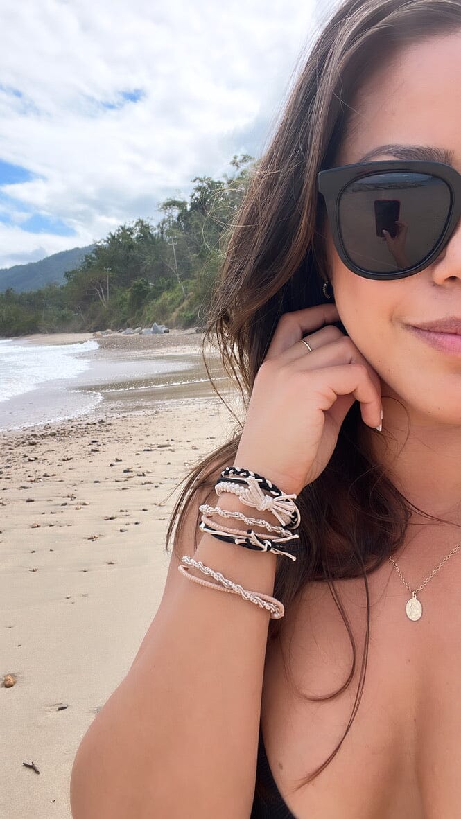 Encinitas Hair Tie Bracelet Set - Waterproof No-Snag Elastic Stacks - Spirit Nest