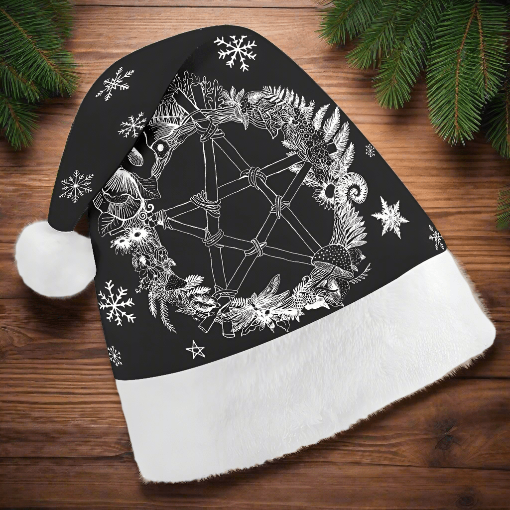 Pagan Pentacle Adult Santa Hat