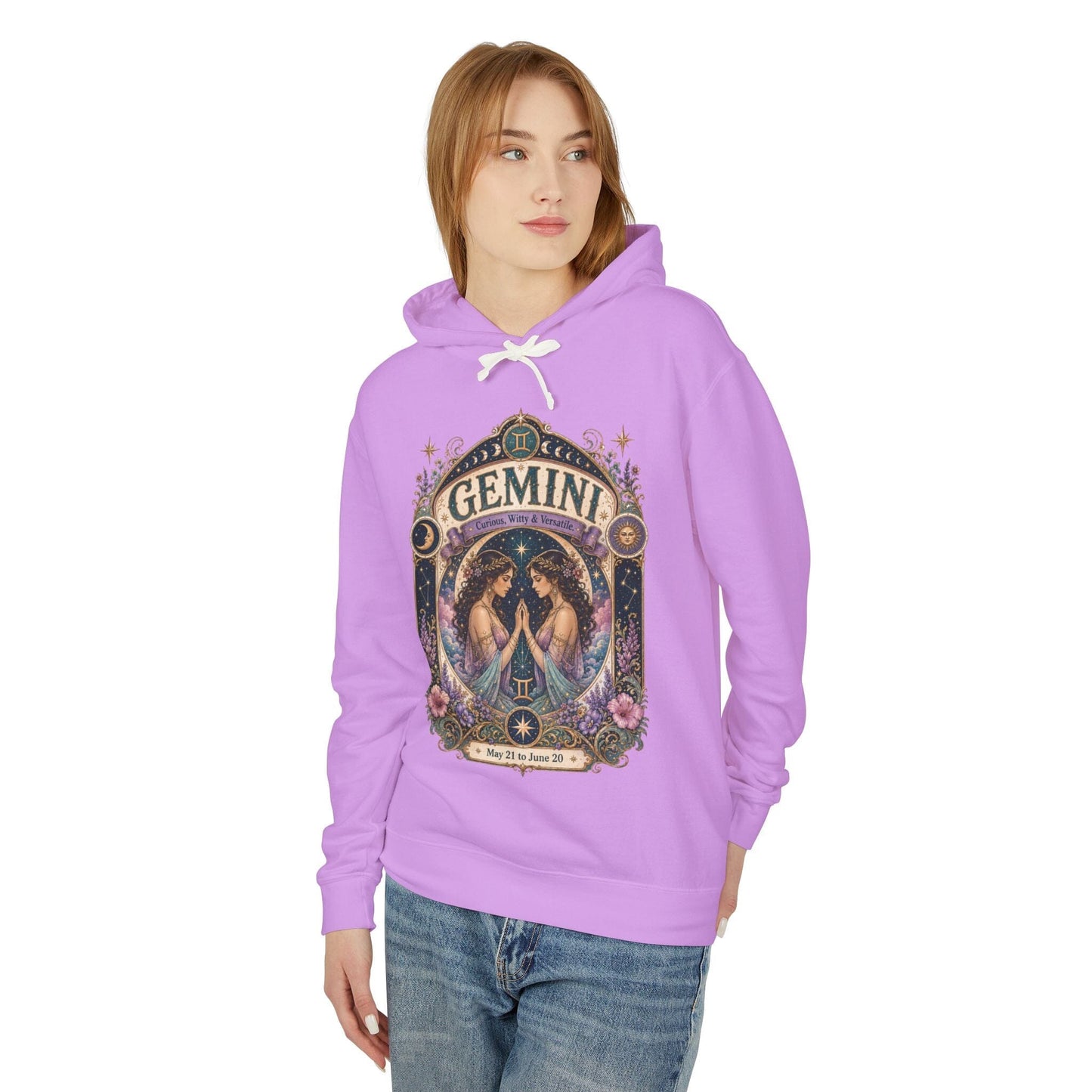 Gemini Zodiac Hooded Sweatshirt – Enchanted Twins Artwork