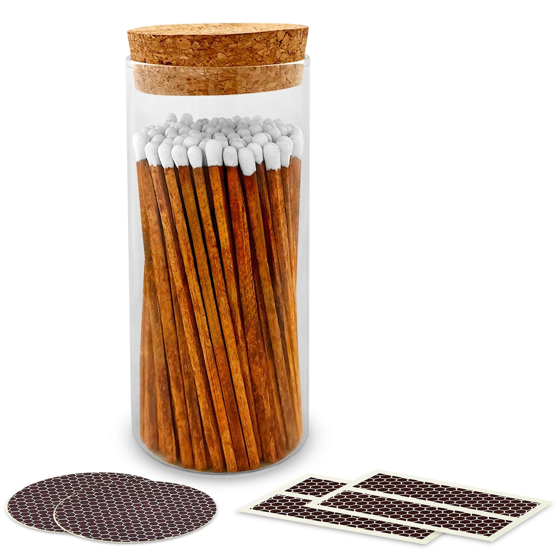 4" Matches in a Large Cork Top Jar - Spirit Nest